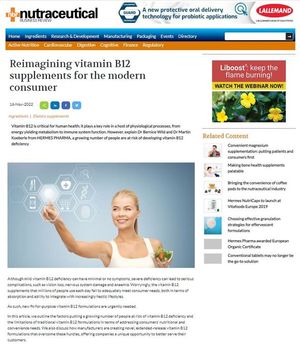 Reimagining vitamin B12 supplements for the modern consumer